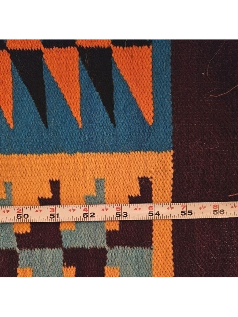 Vintage Peruvian Hand-Weaved Wool Table Runner - Picture 6 of 7